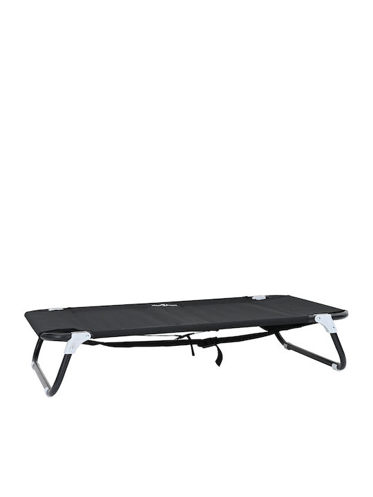 vidaXL Erhöht Hundebett Schwarz 55x90cm.