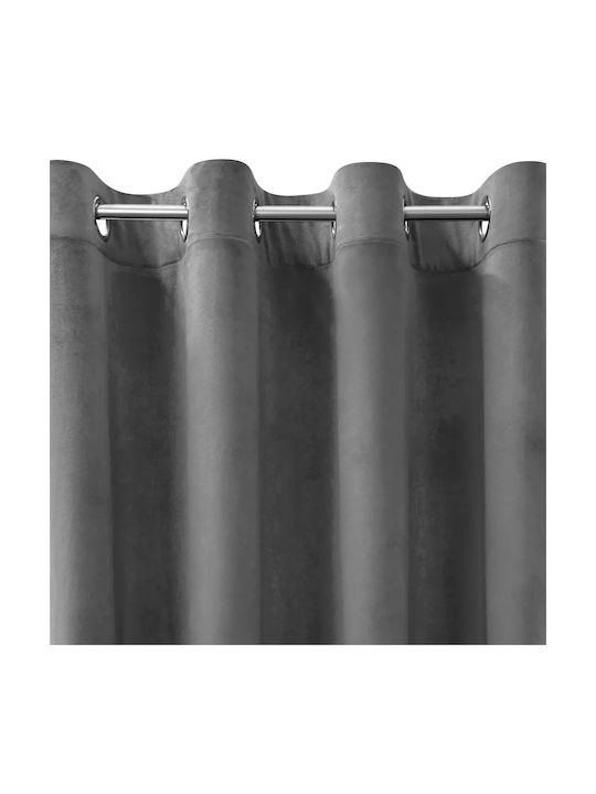 Eurofirany Κουρτίνα με Τρουκς Γκρι 140x250εκ.