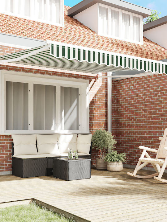 vidaXL Cort Terasă Verde 3x2.5m