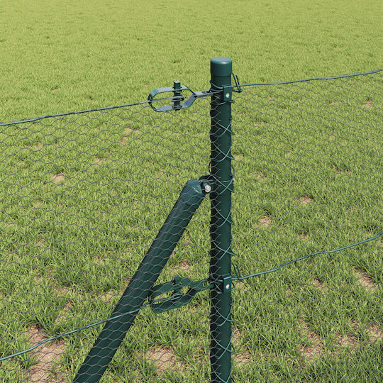 vidaXL Wire Fencing Galvanized with PVC Coating Set Green 0.6x100m