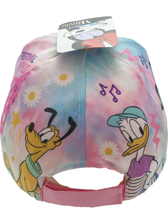 Disney Παιδικό Καπέλο Jockey Υφασμάτινο Minnie Mouse Ροζ