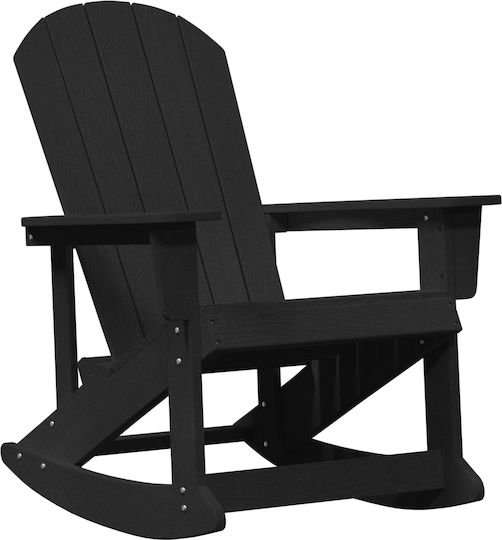 Rocking Chair Plastic Black 73.5x92x90cm