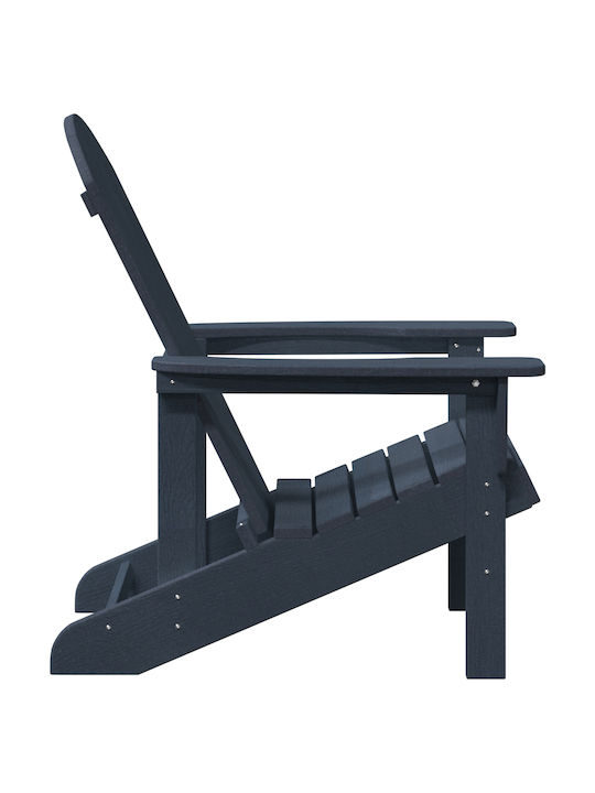 Outdoor-Stuhl Hölzernes Navy Blue 2Stück 74x58εκ.