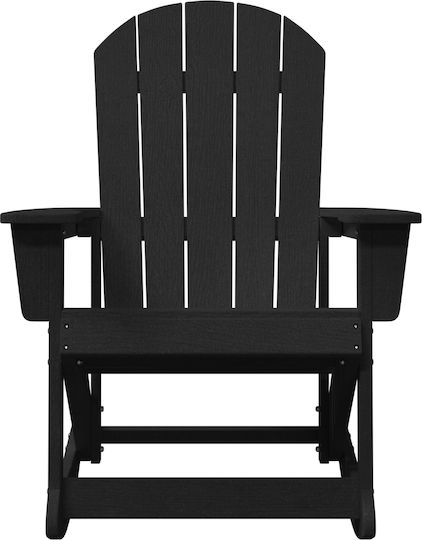 Rocking Chair Plastic Black 73.5x92x90cm