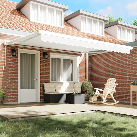 vidaXL Awning fabric White 3.5x4m