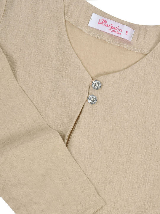 Kids Bolero Cotton Beige