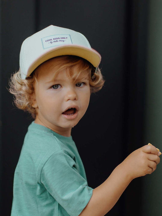 Hello Hossy Kids' Hat Jockey Fabric Turquoise