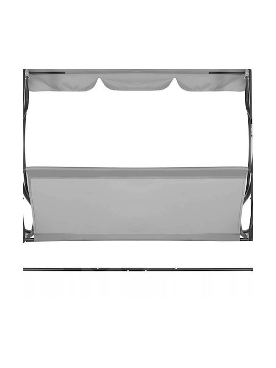 Perna Swing Cushion Pentru Grădină Cu Spătar Din Pânză Gri Deschis 100x130cm