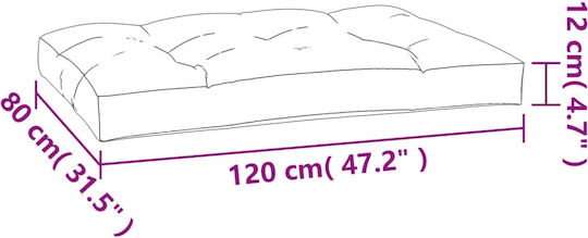 vidaXL Palette Bench Cushion Blue Royal 80x120cm