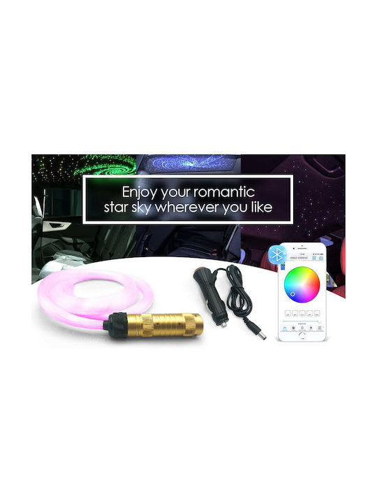Kit de Fibre Optică pentru Tavan Rgbw Starry Smart 200 Fire 2 Metri 0.75mm Control Bluetooth Aplicație 16 Milioane de Culori Funcție Temporizator Mod Muzică
