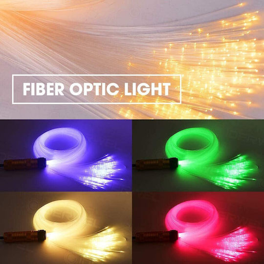 Rgbw Starry Ceiling Fiber Optic Kit Smart 200 Strands 2 Meters 0.75mm Bluetooth Control App 16 Million Colors Timer Function Music Mode