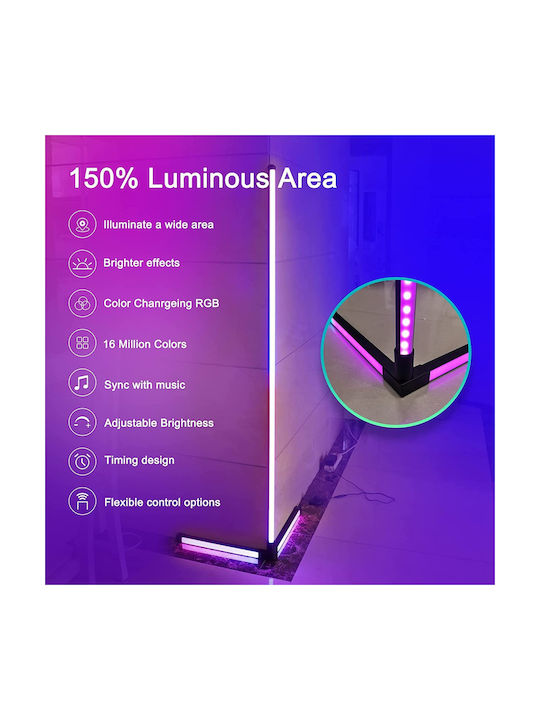 Lighting Lampa de podea LED Î156cm. cu Lumină RGB