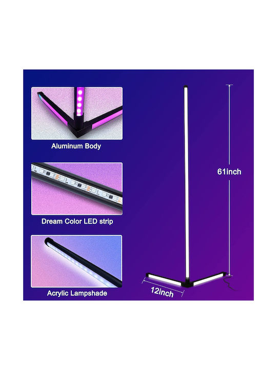 Lighting Lampa de podea LED Î156cm. cu Lumină RGB