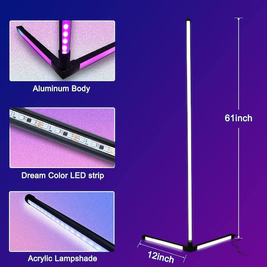 Lighting Lampa de podea LED Î156cm. cu Lumină RGB