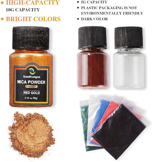 Set de Pigmenți Pudră Mica 36 Culoare Full Face X 10 G Aditiv Pudră Multifuncțional pentru Epoxy Resin Machiaj Săpun Lac de Unghii Lumânări Slime
