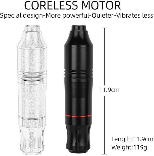 Mașină de tatuat rotativă profesională stil stilou, design ergonomic, din aliaj de zinc, Dc 9000 Rpm