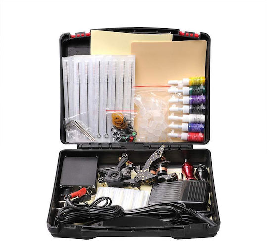 Set Mașini de Tattoo Pro 2 Surse de Alimentare 20 Ace de Tattoo 7 Sticle de Vopsea Kit Accesorii Mașini de Tattoo Hawink Tk-hw2005
