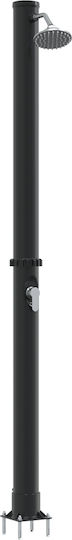 vidaXL Solar Pool Shower Made of PVC with Height 217cm Black
