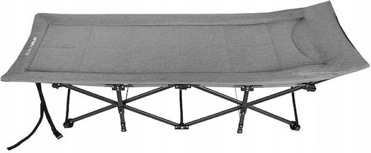Folding Guest Bed Campaign Single Gray 190x70x37cm