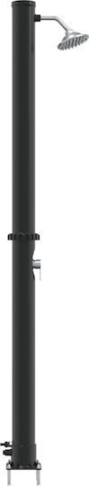 vidaXL Solar Pool Shower Made of PVC with Height 217cm Black