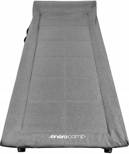 Folding Guest Bed Campaign Single Gray 190x70x37cm