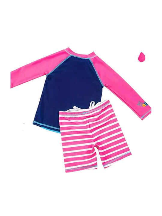 Queen Mother Bluepink Einhorn Kinder Badebekleidung-Set mit Schirm