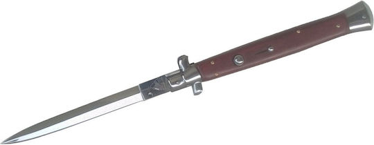 Cuțit Automat Pliabil Lamă Italiană Model Stiletto Oțel Inoxidabil 33 Cm Maro
