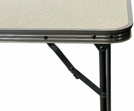 Sidirela Table Metal for Camping Foldable in Case 70x50x60cm Silver