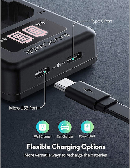 Batterieladegerät Kompatibel mit Sony