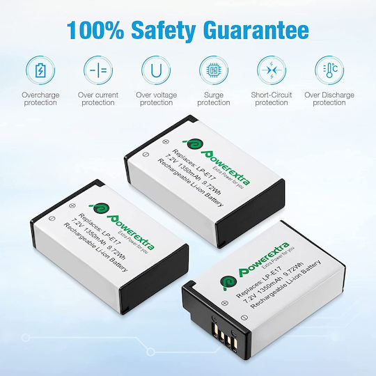 Dreifach Batterieladegerät Kompatibel mit Canon