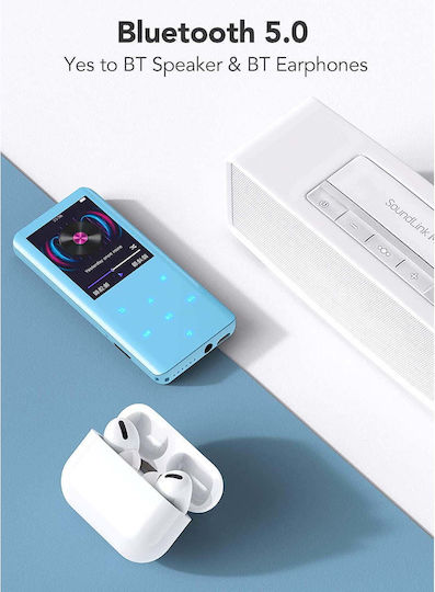 MP3-Spieler (32GB) mit Touchscreen 2.4" Blau X001F26K2R