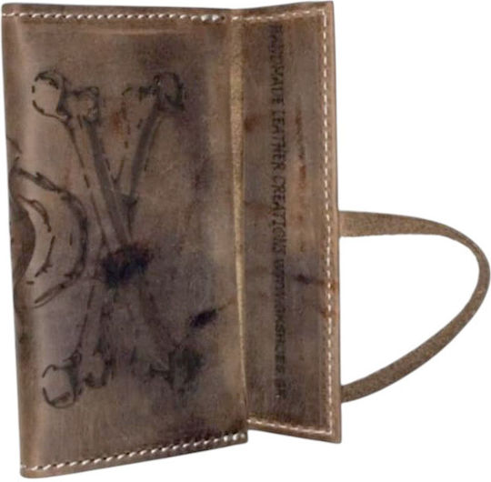 Gk Shoes Leather Tobacco Pouch With Snap Closure 10x16.5cm tobacco brown