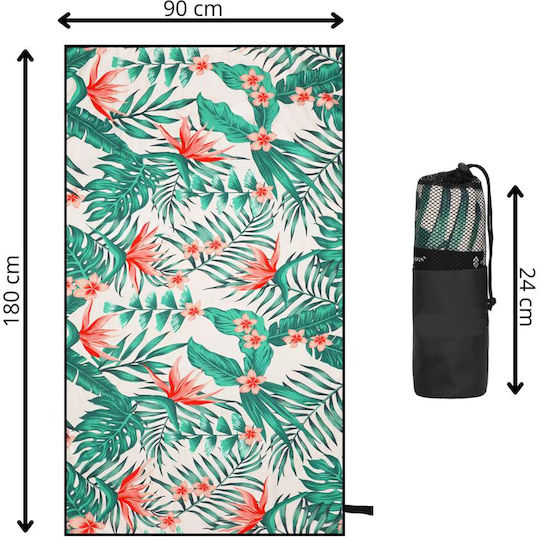 Husă De Transport Pentru Prosoape De Plajă Cu Uscare Rapidă 90x180cm Model Floral