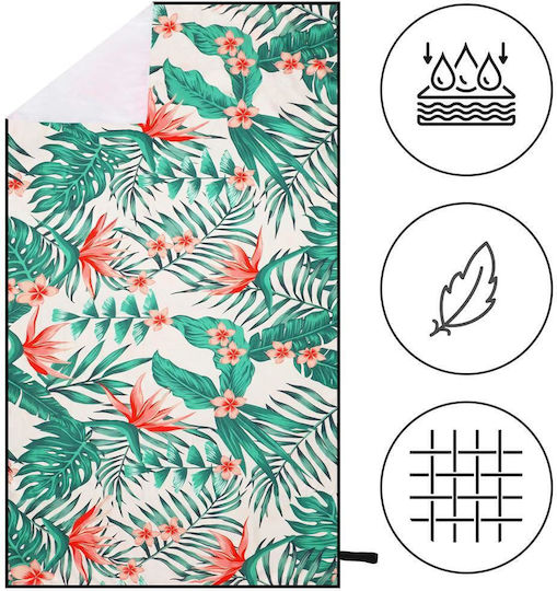 Husă De Transport Pentru Prosoape De Plajă Cu Uscare Rapidă 90x180cm Model Floral
