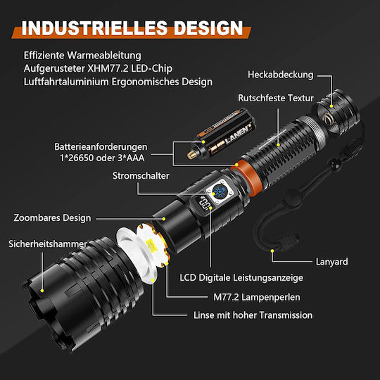 Lanternă LED cu Luminozitate Maximă 20lm Flashlight Set