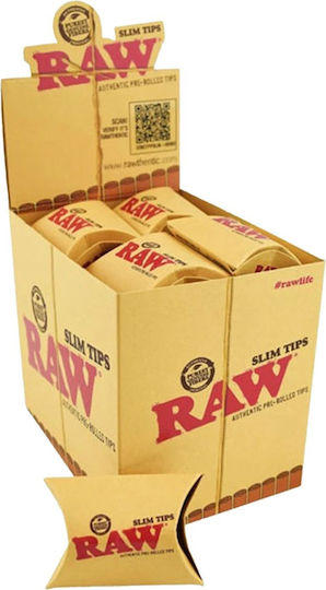 Raw Конусен Накрайник Slim 5mm с Вкус Кафе Кафяв 21 Бройки