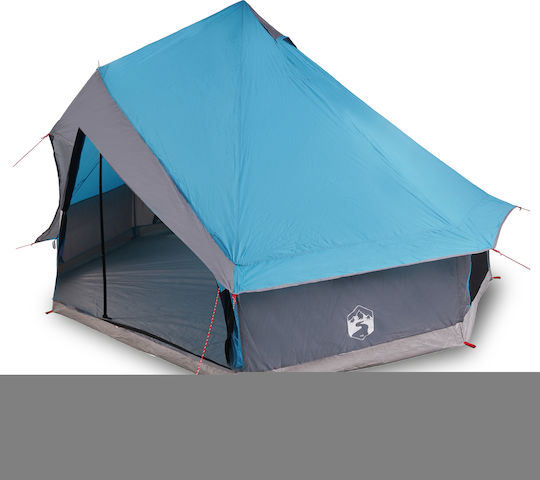 vidaXL Summer Camping Tent Teepee Blue for 8 People 400x346x250cm