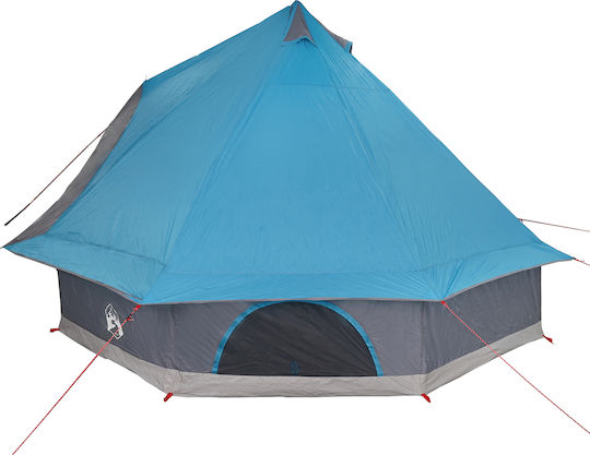vidaXL Summer Camping Tent Teepee Blue for 8 People 400x346x250cm