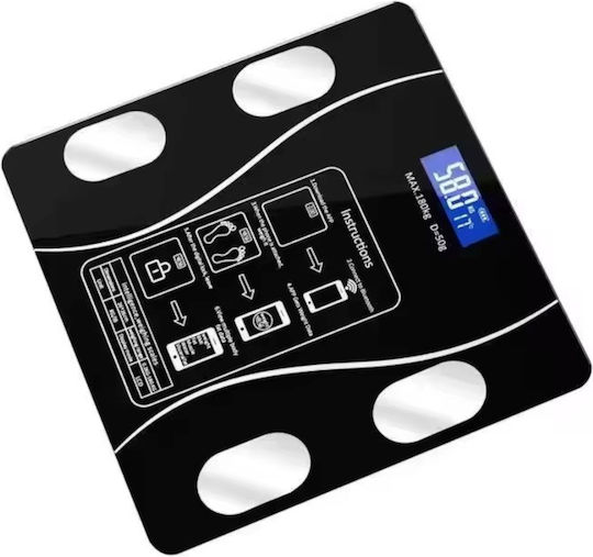Smart Cântar de Baie 180kg cu Bluetooth Negru