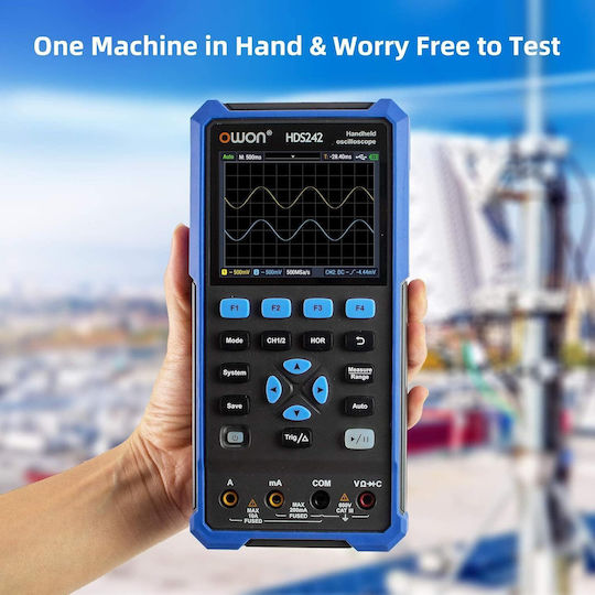 Portabil Osciloscop Digital Multimetru Funcție 20000 Counturi Ecran 3.5 Inch 2 Canale Lățime de Bandă 40 Mhz 10000 Wfrms S Baterie 4400 Mah Multifuncțional