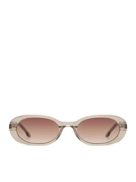 New Carolina Lemke Kyson round sunglasses with brown lens Cotton – CAROLINA LEMKE main image 2
