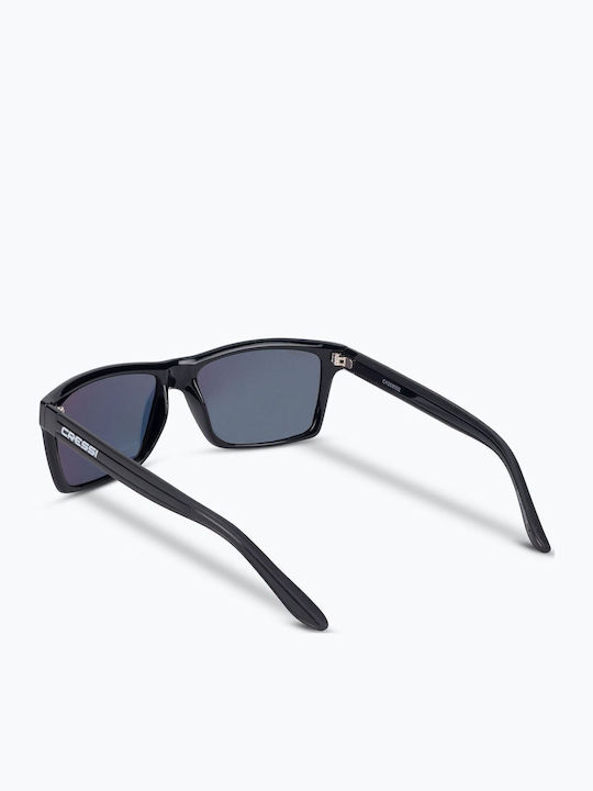 CressiSub Rio Men's Sunglasses with Black Plastic Frame and Orange Lens XDB100113