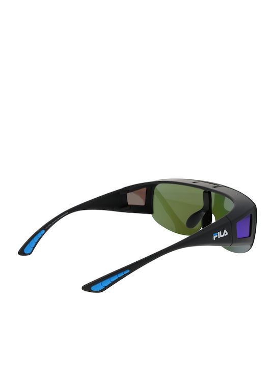 FILA Unisex Sonnenbrille mit Schwarz Kunststoff Gestell SFI126 R43P