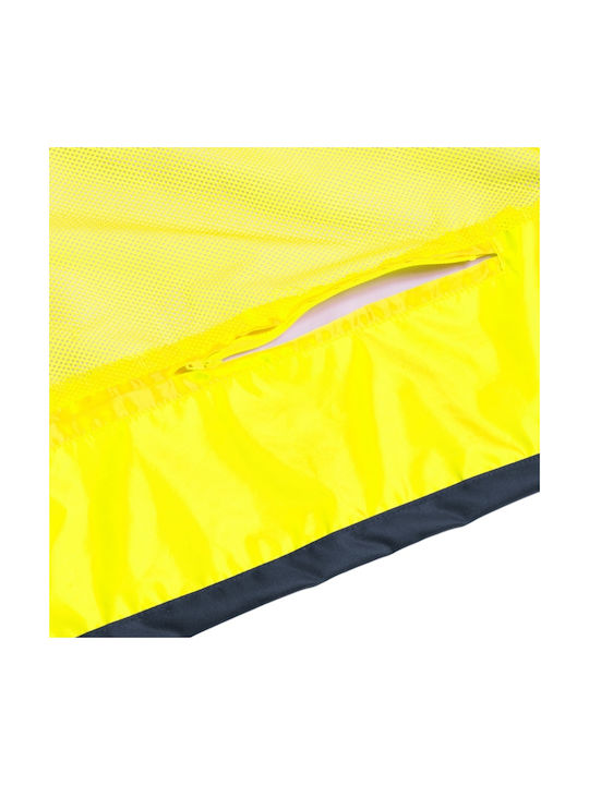 Active Gear Astral Work Jacket Reflective Heated Softshell Cold with Removable Fleece Lining and Detachable Hood Yellow