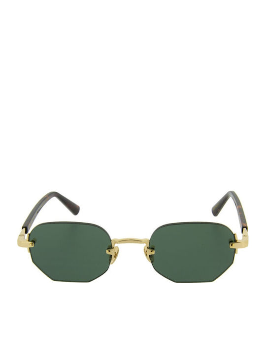 Gast Moonstone Women's Sunglasses with Gold Metal Frame and Green Lens MNS02