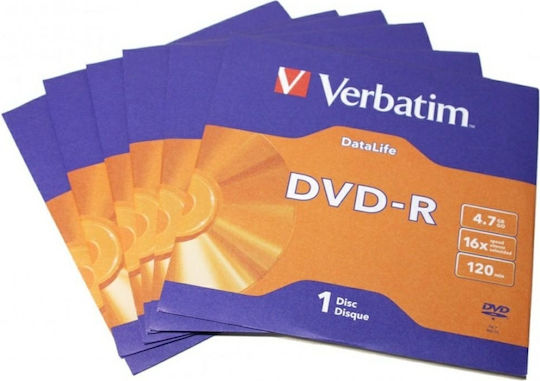 Verbatim Εγγράψιμο DVD-R 16x 4.7GB Cake Box 1τμχ