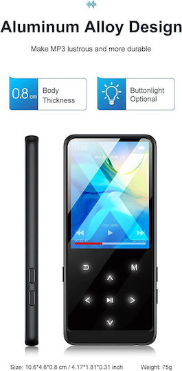 MP3 Player (64GB) με Οθόνη 2.4" X001KMLYUZ