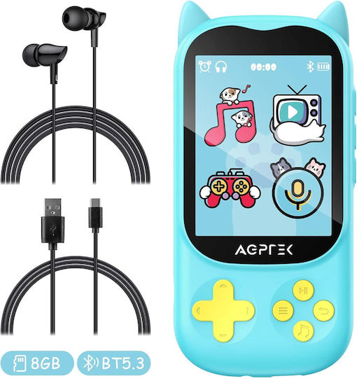 MP3 Player (8GB) με Οθόνη 2.4" Μπλε X001MPZ1W7