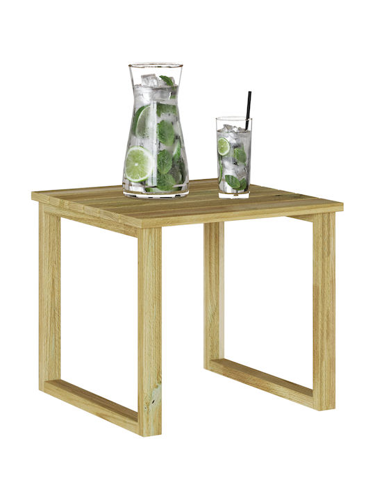 Sitting Room Table for Small Outdoor Spaces Made of Acacia 40x40x36cm