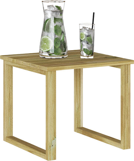 Sitting Room Table for Small Outdoor Spaces Made of Acacia 40x40x36cm